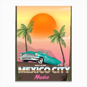 Mexico City Mexico Travel poster Canvas Print