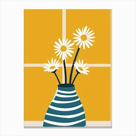 Daisies In A Vase 9 Canvas Print