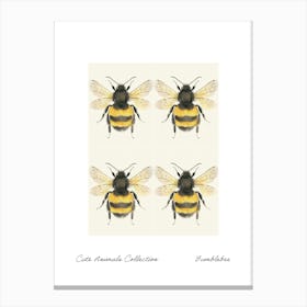 Cute Animals Collection Bumblebee 3 Canvas Print