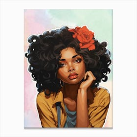 Afro Girl 1 Canvas Print