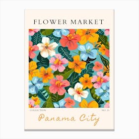 Flower Market Panama City 1 Canvas Print