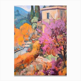 Autumn Gardens Painting Villa Cimbrone Gardens Italy 2 Canvas Print