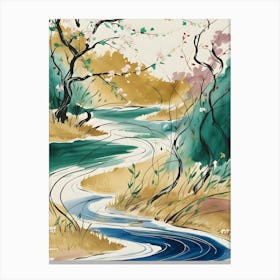 River In Spring 1 Canvas Print