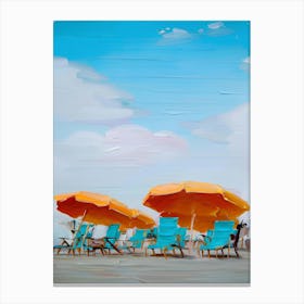 Beach Umbrellas Canvas Print