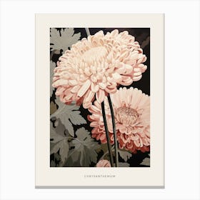 Flower Illustration Chrysanthemum 4 Poster Canvas Print