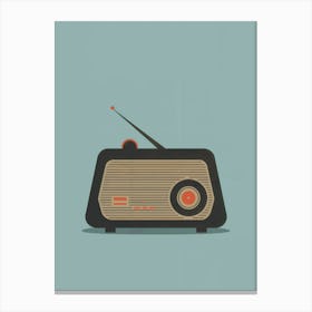 Retro Radio 60's, Vintage Canvas Print