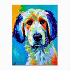 Barbet 2 Fauvist Style dog Canvas Print