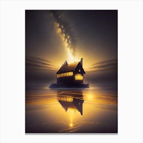 House In The Water Canvas Print