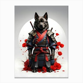Samurai Dog 2 Canvas Print