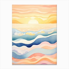 Watercolor Seascape 3 Canvas Print