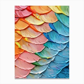 Rainbow Feathers Canvas Print