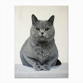 British Shorthair Cat Painting 2 Canvas Print