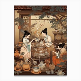 Chinese Tea Culture Vintage Illustration 10 Canvas Print