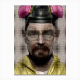 Breaking Bad In A Pixel Dots Art Style 1 Canvas Print