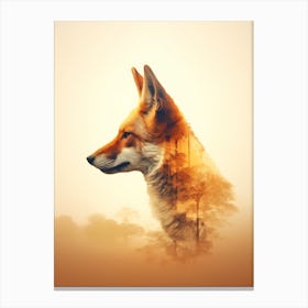 Fox In The Forest Canvas Print