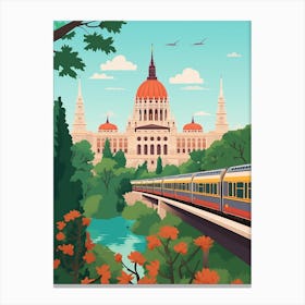 Hungary 3 Travel Illustration Canvas Print