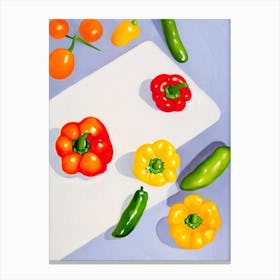 Bell Pepper 2 Tablescape vegetable Canvas Print