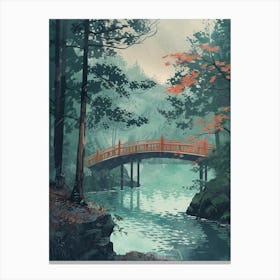 Nikko Japan 7 Retro Illustration Canvas Print