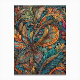 Abstract Floral Pattern Canvas Print