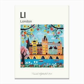 Kids Travel Alphabet  London 4 Canvas Print