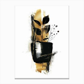 Black And Gold Painting 5 Canvas Print