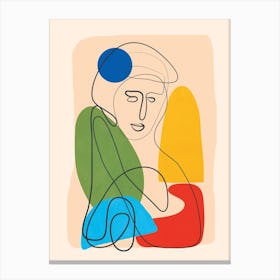 Abstract Line Figure Canvas Print