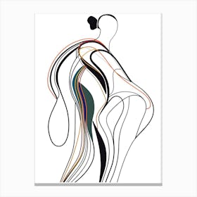 Line Art Woman Body 4 Canvas Print