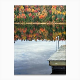 Fall Foliage On A Dock Canvas Print