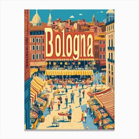 Aihrgdesign A 1970s Inspired Travel Poster For Bologna Depict 0ecd7820 Dfb4 4d81 B712 Fe65d3e8d1ba 2 Canvas Print