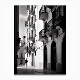 Murcia, Spain, Black And White Analogue Photography 2 Canvas Print