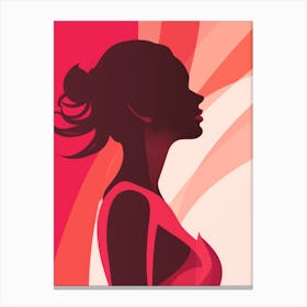 Silhouette Of A Woman 16 Canvas Print