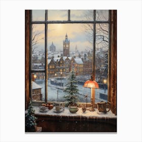Winter Cityscape London United Kingdom 4 Canvas Print