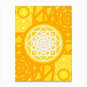 Geometric Glyph in Happy Yellow and Orange n.0007 Canvas Print