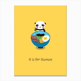 Ramen Panda Canvas Print