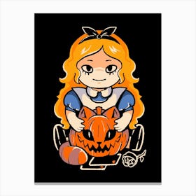 All Tricky Here - Dark Cute Alice Halloween Gift Canvas Print