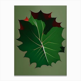 Sycamore Leaf Vibrant Inspired 5 Canvas Print