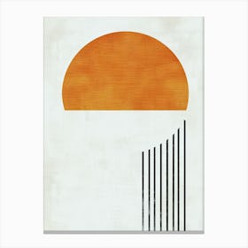 Sunset, Minimalist, Bauhaus Canvas Print