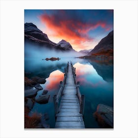 Sunrise Over Lake 2 Canvas Print