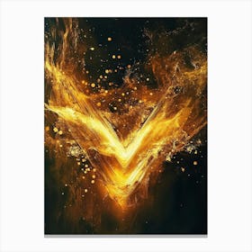 Abstract Golden Elements Canvas Print