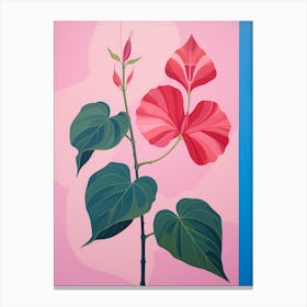 Bougainvillea 2 Hilma Af Klint Inspired Pastel Flower Painting Canvas Print