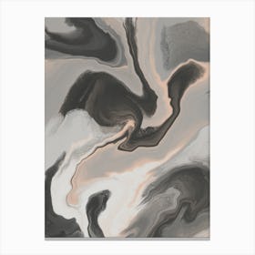 Gray Abstract Painting Canvas Print