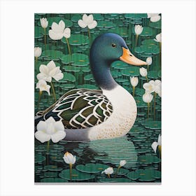 Ohara Koson Inspired Bird Painting Duck 3 Canvas Print