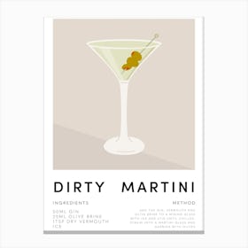 Dirty Martini No.1 Canvas Print