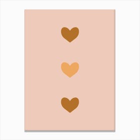 Cute Hearts Canvas Print