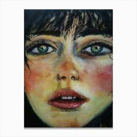 Girl With Green Eyes Canvas Print