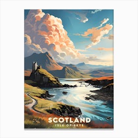 Scotland Isle Of Skye Retro Travel Canvas Print