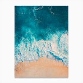 Aerial View Of Ocean Waves Canvas Print