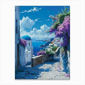 Beautiful Santorini Greece Wall Art 6 Canvas Print