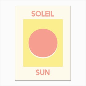 Soleil Sun Canvas Print