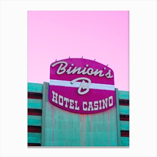 Binions Horseshoe Hotel And Casino In Las Vegas Nevada Canvas Print